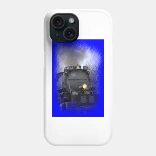 Big Boy 4014 going threw Black Wolf Kansas with tree's smoke and steam. Phone Case