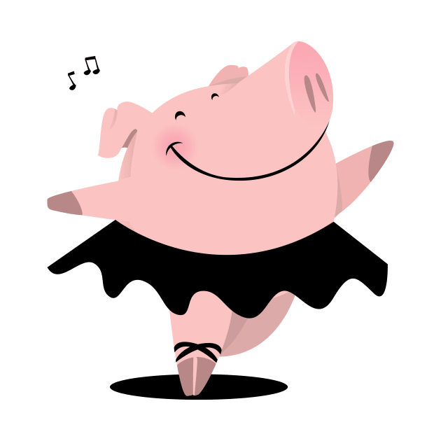 Ballerina Pig by ilaamen