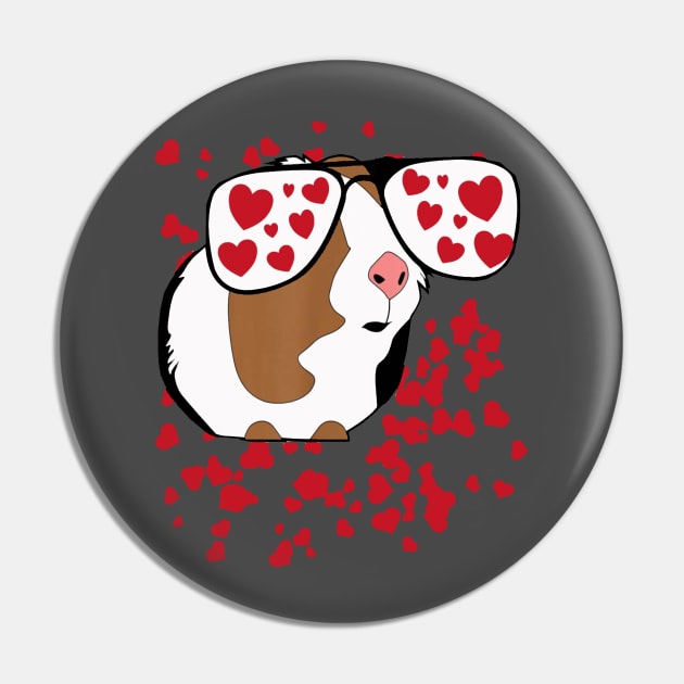 Guinea Pig Lover | Valentine with big heart Pin by CathyStore