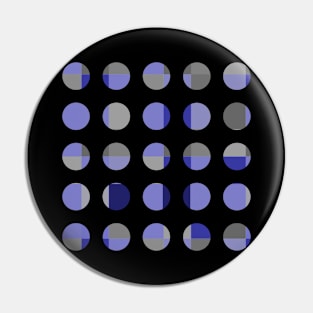 Abstract Geometric Blue Dots Pattern Pin
