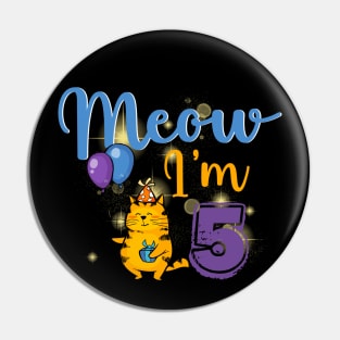 Rd kids meow i’m  bday cat party cute Pin