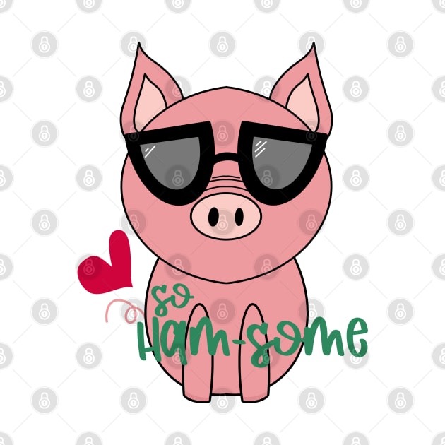 Handsome Ham-Some Pigs with Sunglasses -  Handsome Enough by alcoshirts