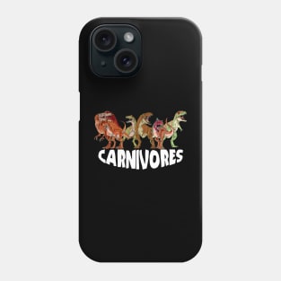 Dinosaur Carnivore Pack With Text Phone Case