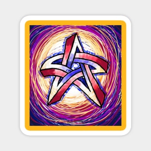 dancing Inter-dimensional Star Electric Rainbow Magnet