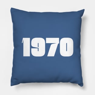 Year 1970 Typography Vintage Retro Pillow