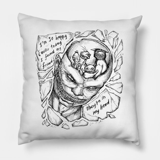 Lithium - Nirvana - Illustrated Lyrics Pillow by bangart