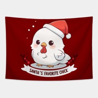 Santa's favorite chick Tapestry