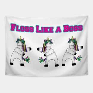 Floss Like A Unicorn Boss Tapestry