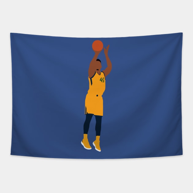 Donovan Mitchell Jumpshot Tapestry by xRatTrapTeesx