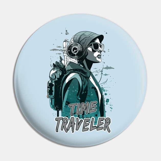 Time Traveler Pin by MusicianCatsClub