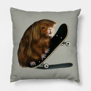 Skateboarding Guinea Pig Pillow