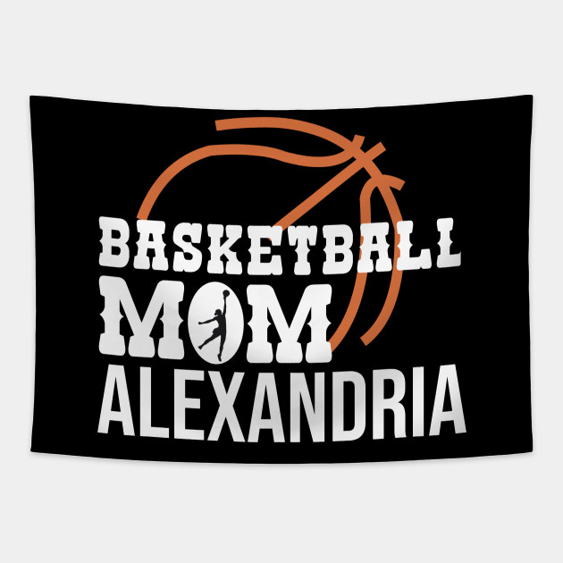 Basketball Mom Reppin Alexandria Mommy Quotes Tapestry