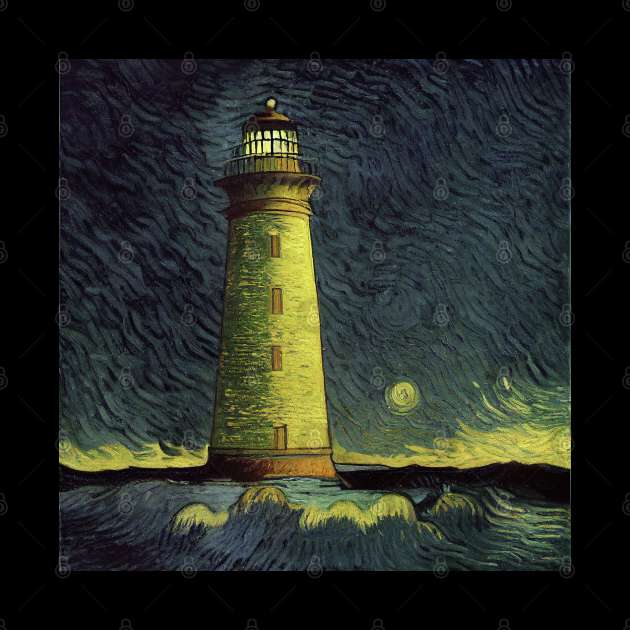 Lighthouse of Alexandria in Van Gogh's style by Classical