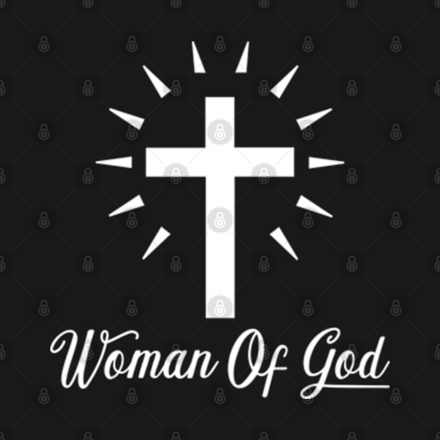 Woman Of God - Roman Catholic Cross - White - Christian Series 13W by FOGSJ