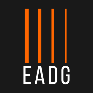 Bass Player Gift - EADG 4 String - Orange T-Shirt