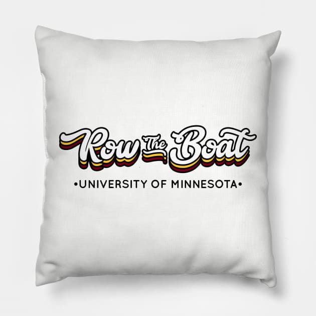 Row The Boat - Cursive Pillow by Josh Wuflestad