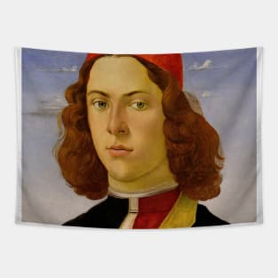 Portrait of a Young Man by Sandro Botticelli Tapestry