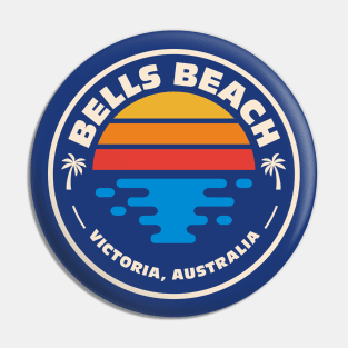 Retro Bells Beach Victoria Australia Vintage Beach Surf Emblem Pin