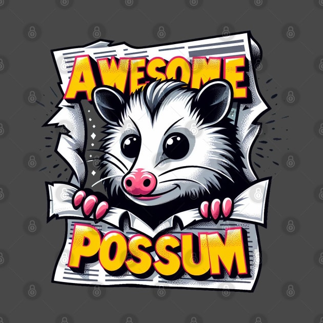 Joyful Opossum by BukovskyART