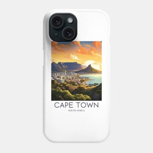 A Pop Art Travel Print of Cape Town - South Africa Phone Case