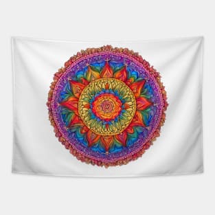 Beautiful mandala with LGBT colors Tapestry