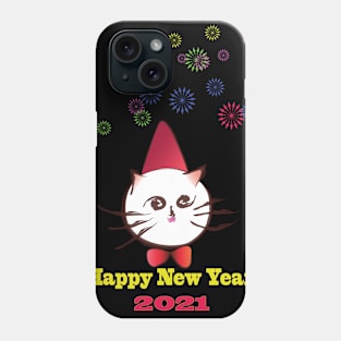 Happy New Year cute cat Phone Case