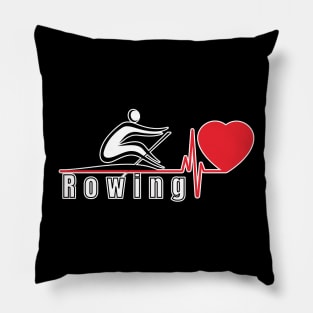 Rowing heart love Pillow