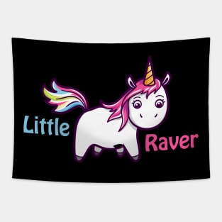 little Raver unicorn Tapestry