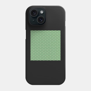 Green Beige Wavy Lines Pattern Phone Case