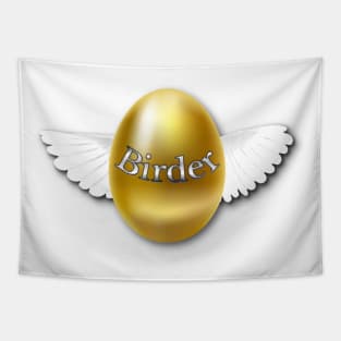 Golden Egg with Wings for Birders Tapestry