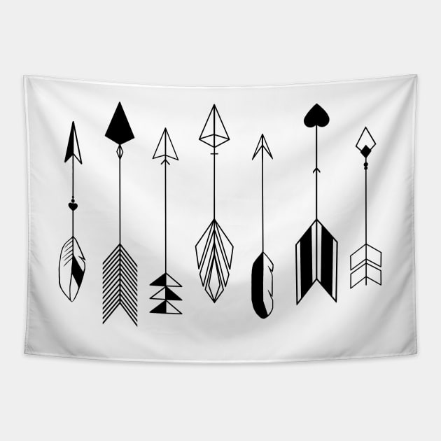 Be Brave Little Arrow Tapestry by staceyromanart