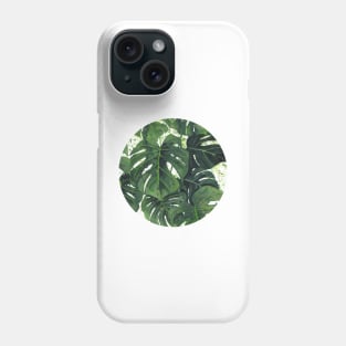 Abstract Monstera Leaves Painting 2 Phone Case