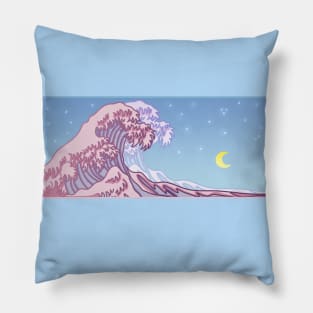 aesthetic wave design Pillow