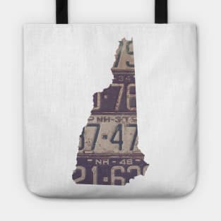 Vintage New Hampshire License Plates Tote