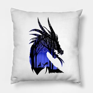 dragon with the wolf Pillow