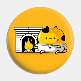 yellow cat hello winter Pin