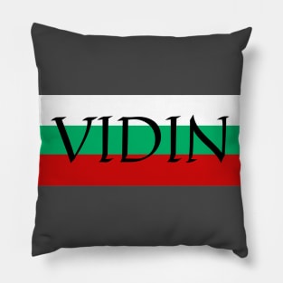 Vidin City in Bulgaria Flag Stripes Pillow