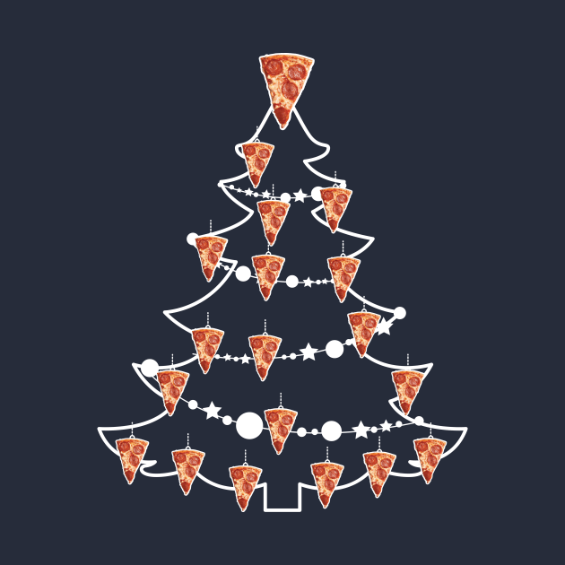 Pizza Slice Christmas Tree Baubles by Rebus28