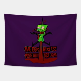 HAPPY MEATBAGS! "The Best Hugs Use More Than Just Arms!" Tapestry