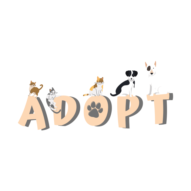 Adopt Don't Shop by Gutsy Monkey Tees