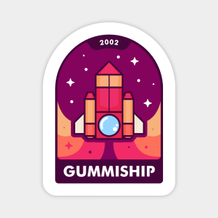 Kingdom Hearts Gummiship NASA Badge Magnet