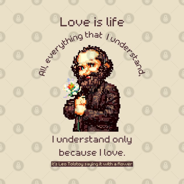 Leo Tolstoy Quote Pixel Art by The Verse Collection