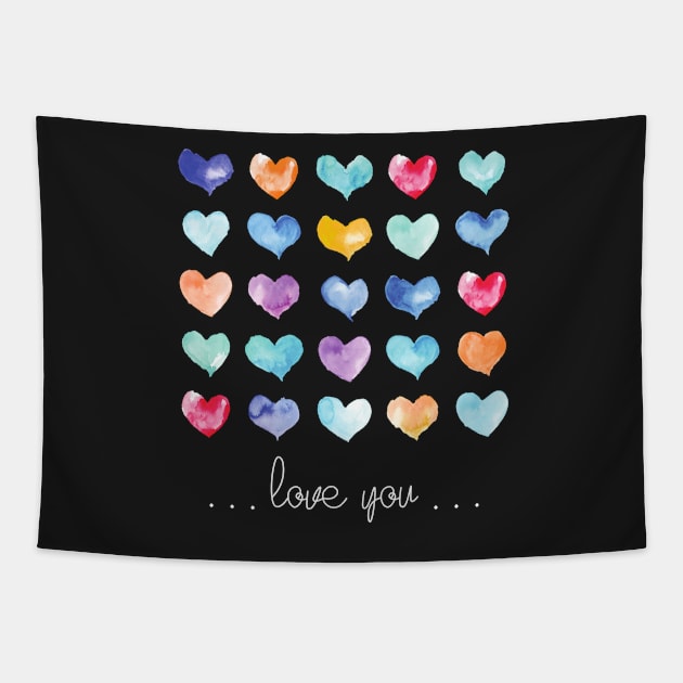 Cute little love hearts Tapestry by gronly