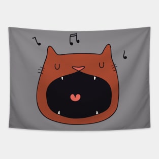 Singing cat Tapestry