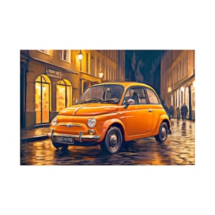 Orange Fiat 500 T-Shirt