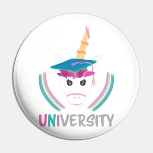 Unicorn University logo Pin