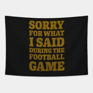 Saints Sorry Gold Tapestry