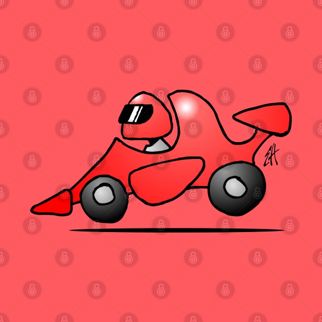 Red race car by Cardvibes