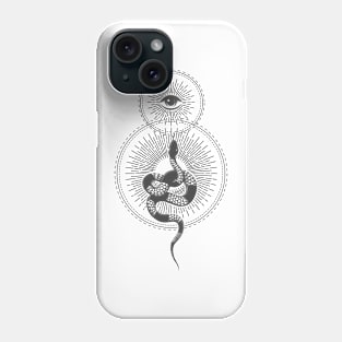 All seeing Eye of Providence and Snake of Wisdom Phone Case