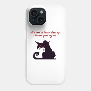 all i need to know about life i learned from my cat Phone Case